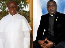 Fr. Joe Keke, left, remains missing. Fr. Alphonsus Bello, right, was killed at age 33.